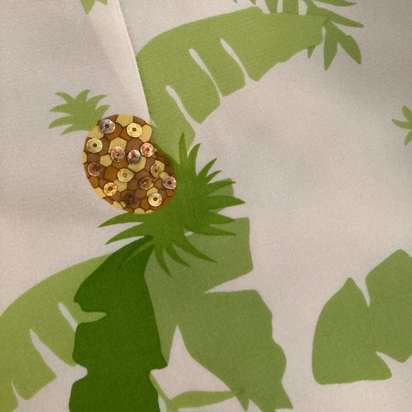 Silk tropical capri pants - size 4 - Picture 2 of 8